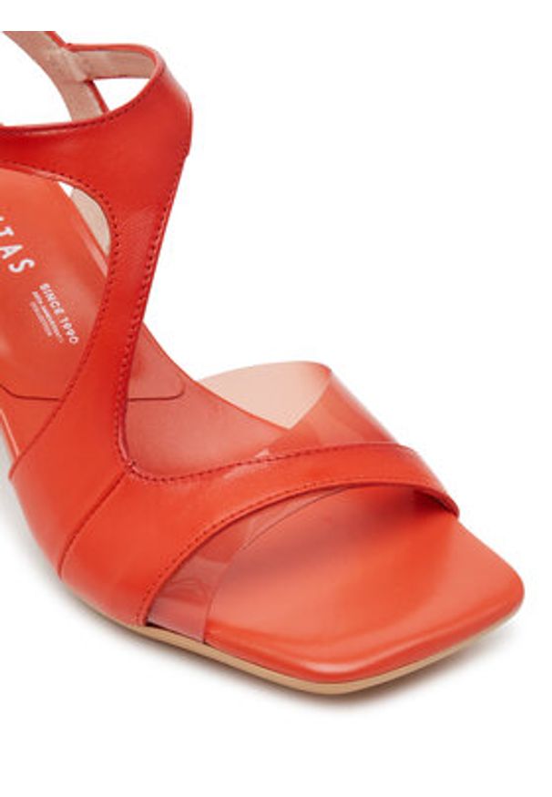 Hispanitas Sandały Danielle HV253913 Czerwony. Kolor: czerwony. Materiał: skóra