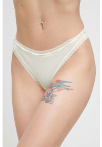 Calvin Klein Underwear stringi kolor żółty. Kolor: żółty #1