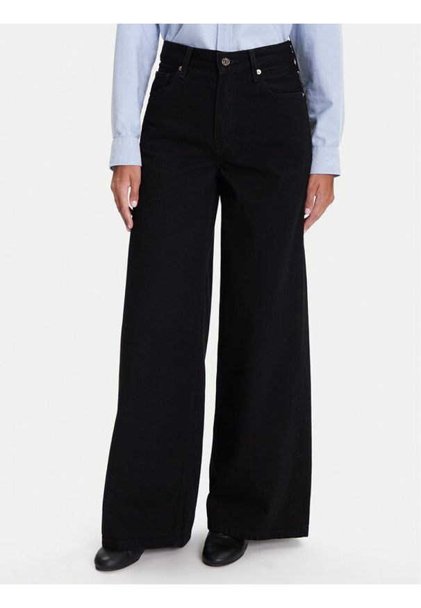 TOMMY HILFIGER - Tommy Hilfiger Jeansy 70's WW0WW48254 Czarny Wide Leg. Kolor: czarny