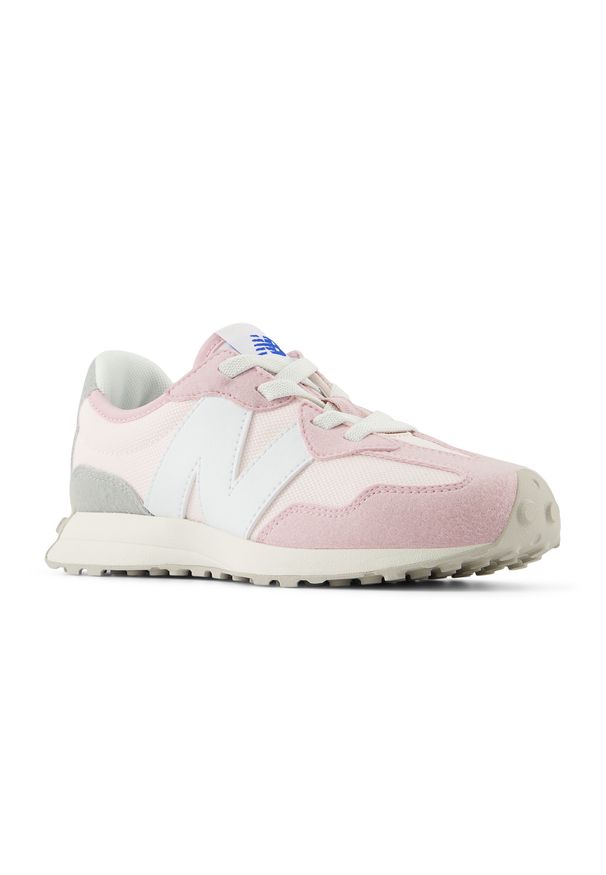 Buty dziecięce New Balance PH327CK – różowe. Okazja: na co dzień. Kolor: różowy. Materiał: skóra, zamsz, guma. Szerokość cholewki: normalna