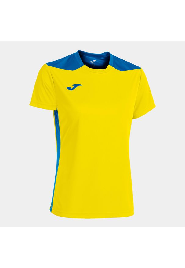 Koszulka do piłki nożnej damska Joma Championship VI. Kolor: niebieski, wielokolorowy, żółty. Sport: piłka nożna