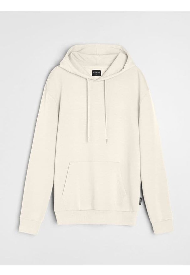 Sinsay - Bluza hoodie basic - kremowy. Kolor: kremowy