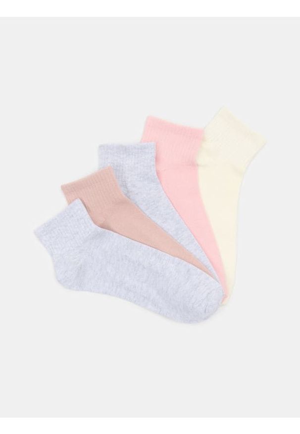 Sinsay - Prążkowane skarpetki 5 pack - wielobarwny. Materiał: prążkowany