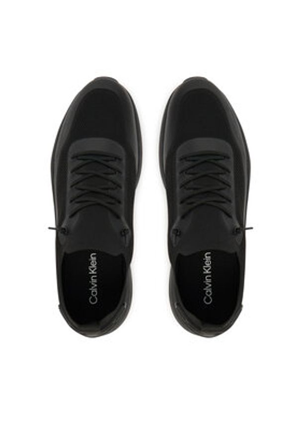 Calvin Klein Sneakersy Chunky Runner Lace Up Sock Knit YM0YM01457 Czarny. Kolor: czarny. Materiał: materiał