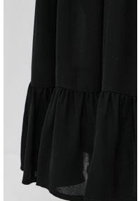 TwinSet - Twinset Sukienka kolor czarny maxi prosta. Okazja: na co dzień. Kolor: czarny. Materiał: tkanina. Długość rękawa: długi rękaw. Typ sukienki: proste. Styl: casual. Długość: maxi #3