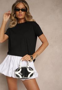 Renee - Czarny Bawełniany T-shirt o Kroju Oversize Zilona. Okazja: na co dzień. Kolor: czarny. Materiał: bawełna. Styl: sportowy, klasyczny, casual #4