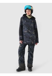 4f - 4F Spodnie snowboardowe membrana 10000 damskie - multikolor S. Kolor: wielokolorowy. Materiał: dzianina, poliester, materiał, tkanina. Wzór: gładki. Sezon: zima. Sport: snowboard #1