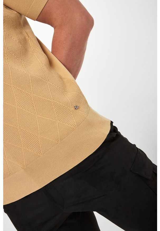 Karl Lagerfeld - Polo męskie w romby KARL LAGERFELD. Typ kołnierza: polo