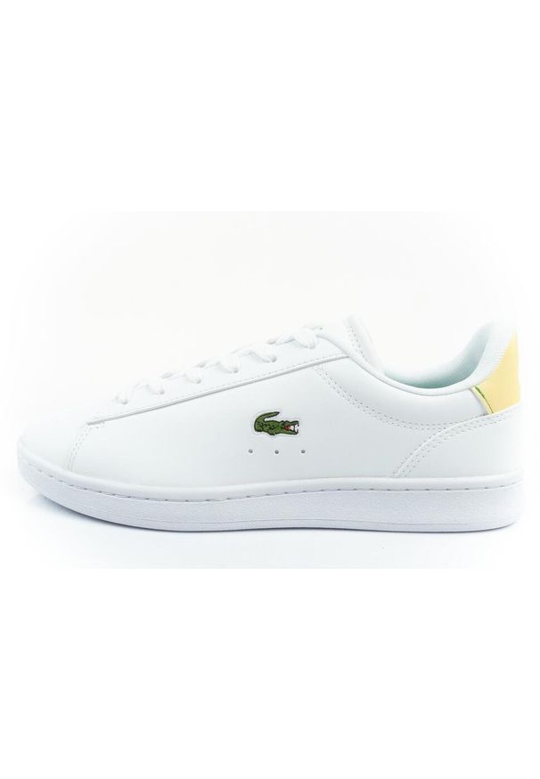 Buty damskie sportowe Lacoste Carnaby trampki. Kolor: biały, zielony, żółty, wielokolorowy