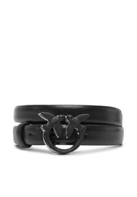 Pinko - PINKO Pasek Damski Love Berry H2 Belt 20251 PLT1 100143 Y5B4 Czarny. Kolor: czarny. Materiał: skóra