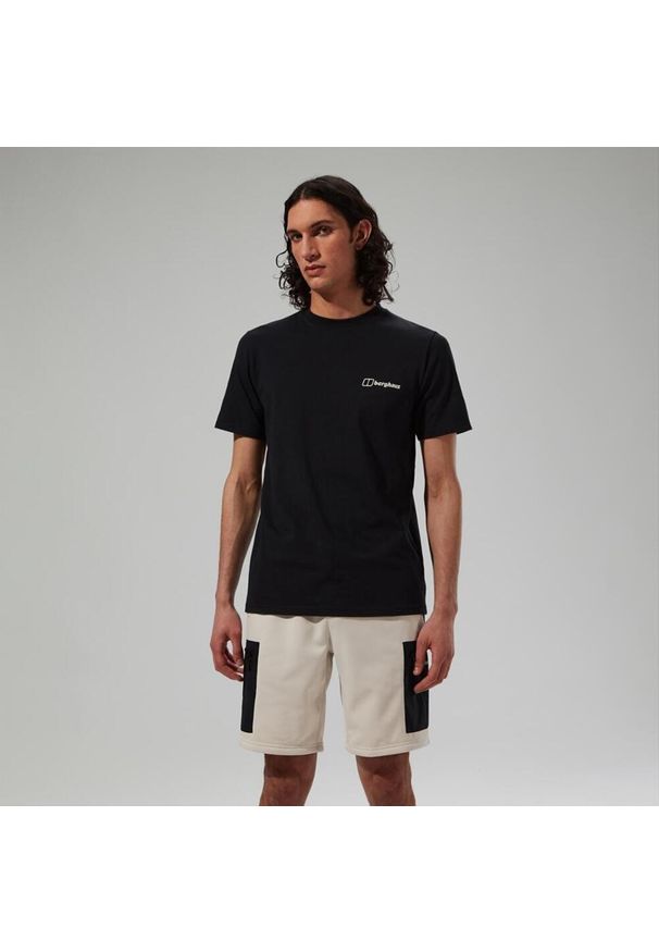 Koszulka bawełniana męska Berghaus Mtn Silhouette SS Tee. Kolor: czarny. Materiał: bawełna
