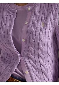 Polo Ralph Lauren Kardigan 211971868506 Fioletowy Regular Fit. Typ kołnierza: polo. Kolor: fioletowy. Materiał: bawełna #5