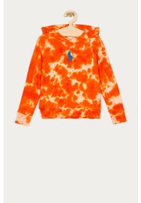Polo Ralph Lauren - Bluza bawełniana dziecięca 128-176 cm. Okazja: na co dzień. Typ kołnierza: polo. Kolor: pomarańczowy. Materiał: bawełna. Długość rękawa: raglanowy rękaw. Styl: casual #1