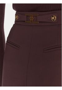 Elisabetta Franchi Spodnie materiałowe PA-099-56E2-V390 Bordowy Regular Fit. Kolor: czerwony. Materiał: syntetyk #4