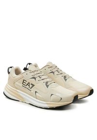 EA7 Emporio Armani Sneakersy X8X156 XK360 U064 Écru. Kolor: kremowy. Materiał: materiał #2