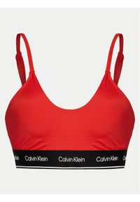 Calvin Klein Swimwear Góra od bikini KW0KW02426 Czerwony. Kolor: czerwony. Materiał: syntetyk