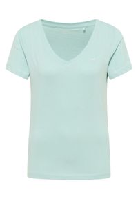Mustang T-Shirt Beverly 1016517 Zielony Slim Fit. Kolor: zielony. Materiał: bawełna