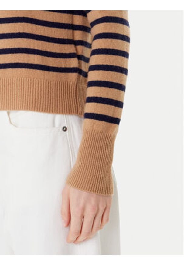 Marella Sweter Pace 2523366244 Brązowy Regular Fit. Kolor: brązowy. Materiał: kaszmir
