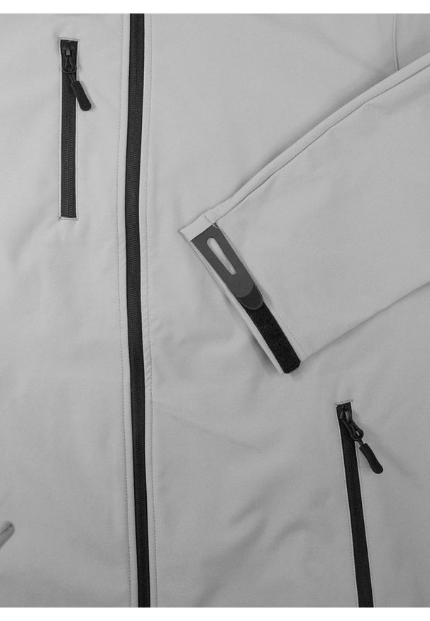 Stedman - Kurtka Przeciwdeszczowa Softshell, Szara, Wiatroszczelna, Turystyczna, Sportowa, Popielata. Okazja: na co dzień. Kolor: szary. Materiał: softshell. Styl: sportowy