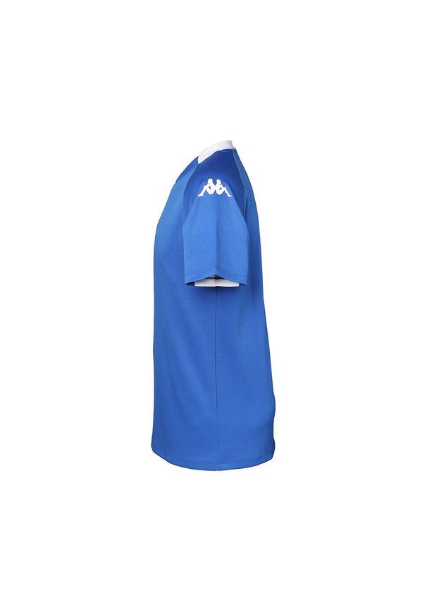 Jersey Kappa Bemi. Kolor: niebieski, wielokolorowy, biały. Materiał: jersey. Sport: piłka nożna