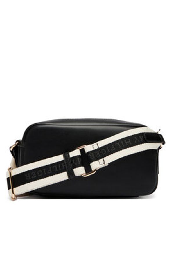 TOMMY HILFIGER - Tommy Hilfiger Torebka Th Essential Camera Bag AW0AW18370 Czarny. Kolor: czarny. Materiał: skórzane