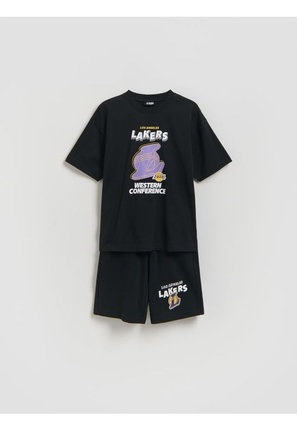Reserved - Komplet Los Angeles Lakers NBA - czarny. Kolor: czarny. Materiał: dzianina, bawełna