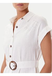 Tatuum Sukienka koszulowa Salima T2509.207 Biały Regular Fit. Kolor: biały. Materiał: len. Typ sukienki: koszulowe