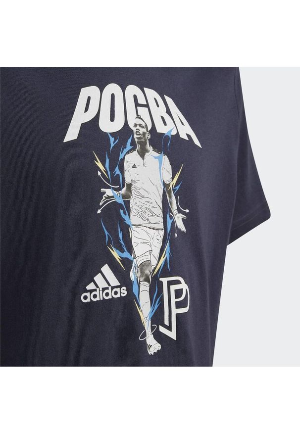 Adidas - Graficzna koszulka piłkarska dla dzieci adidas Pogba. Kolor: niebieski. Sport: piłka nożna