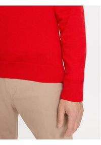 TOMMY HILFIGER - Tommy Hilfiger Sweter MW0MW28046 Czerwony Regular Fit. Kolor: czerwony. Materiał: bawełna #3