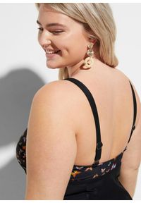 bonprix - Sukienka kąpielowa shape, lekki stopień modelowania sylwetki. Kolor: czarny. Wzór: nadruk #3