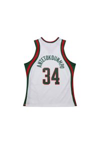 Mitchell & Ness - Koszulka NBA Milwaukee Bucks Giannis Antetokounmpo 2013/14. Kolor: biały. Sport: koszykówka