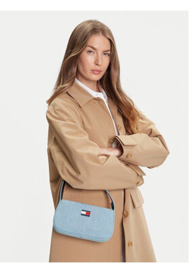 Tommy Jeans Torebka Tjw Ess Must Shoulder Bag Denim AW0AW17363 Błękitny. Kolor: niebieski