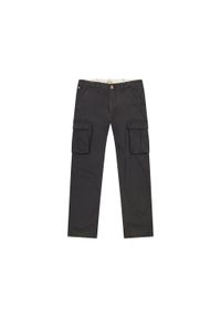 Wrangler - MESKIE SPODNIE MATERIAŁOWE CASEY JONES CARGO REGULAR FADED BLACK 112356845 #3