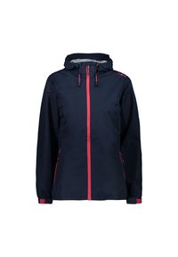 Kurtka przeciwdeszczowa damska z kapturem CMP. Typ kołnierza: kaptur. Kolor: wielokolorowy, niebieski, czerwony. Sport: turystyka piesza #1