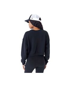New Era - Nowa Bluza Era Mlb Le Crop Crew Neyyan Blkwhi Damskie. Kolor: czarny. Materiał: poliester, bawełna