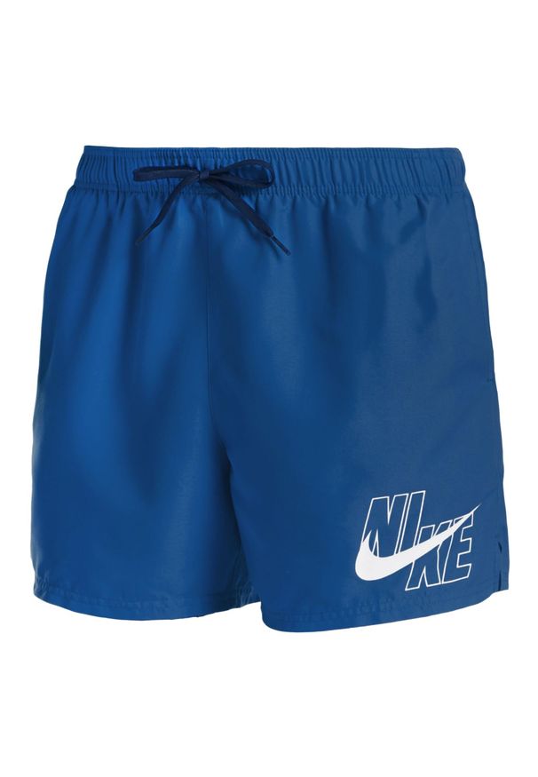 Szorty kąpielowe męskie Nike Logo Solid 5" Volley. Kolor: niebieski