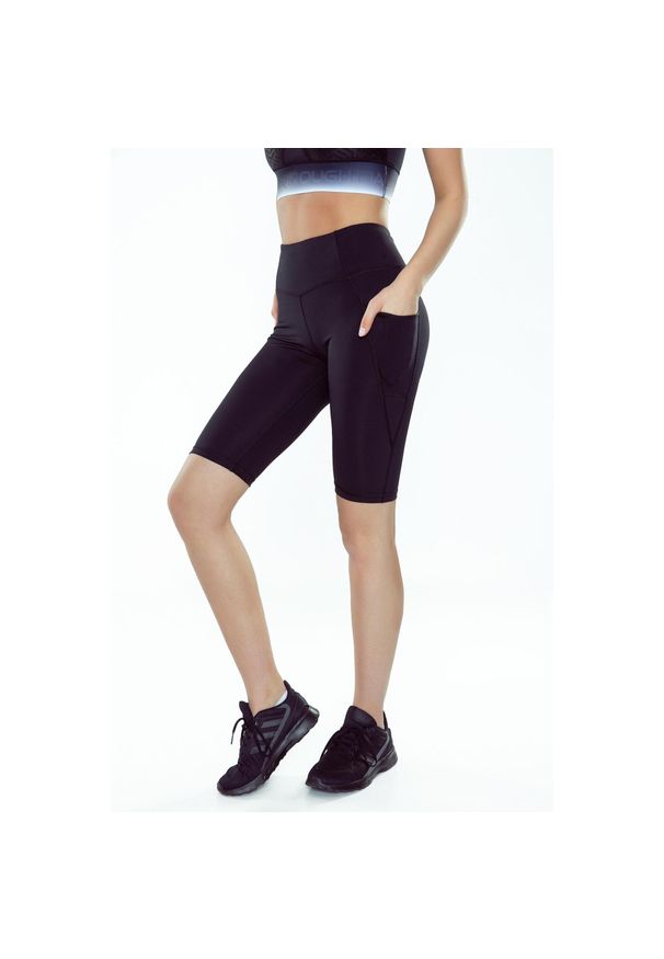 ROUGH RADICAL - Legginsy do biegania damskie Rough Radical Alfa Shorts. Kolor: czarny