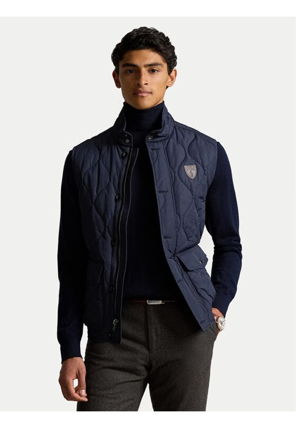 Polo Ralph Lauren Bezrękawnik 710950836001 Granatowy Regular Fit. Typ kołnierza: polo. Kolor: niebieski. Materiał: syntetyk. Długość rękawa: bez rękawów