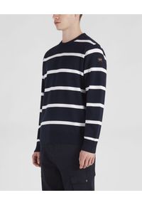 PAUL & SHARK - Bawełniany sweter w paski. Okazja: na co dzień. Kolor: biały. Materiał: bawełna. Wzór: paski. Styl: casual #1
