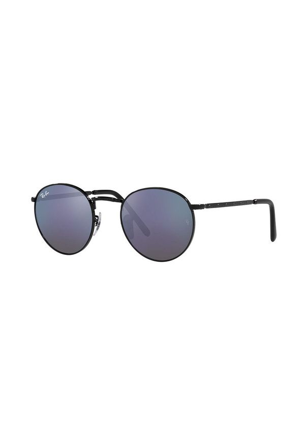 Ray-Ban okulary przeciwsłoneczne New Round 0RB3637.002/G147 kolor czarny. Kształt: okrągłe. Kolor: czarny