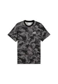 Puma - Męska koszulka Camo z nadrukiem PUMA. Kolor: czarny. Wzór: nadruk #1
