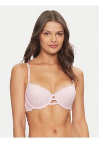 Hunkemöller Biustonosz z fiszbiną Andrea 205411 Różowy. Kolor: różowy. Materiał: syntetyk