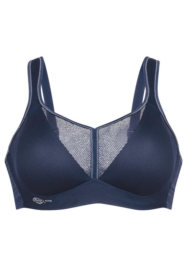 ANITA ACTIVE - Stanik do biegania Air Control mit Delta Pad z wysoki poziomem podtrzymywania. Kolor: niebieski. Materiał: poliamid, poliester, elastan. Sport: bieganie