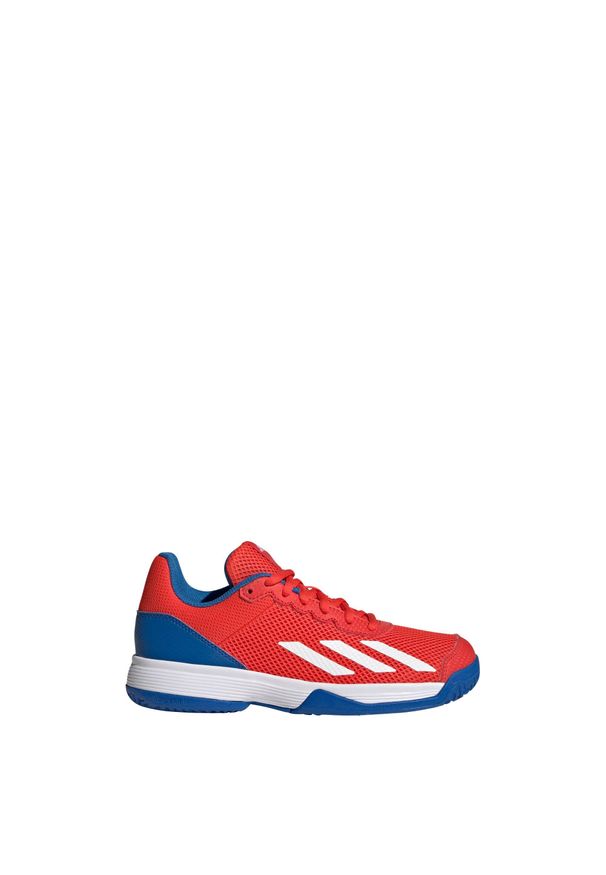Buty do tenisa dla dorosłych Adidas Courtflash Tennis Shoes. Kolor: czerwony, niebieski, biały, wielokolorowy. Materiał: materiał. Sport: tenis
