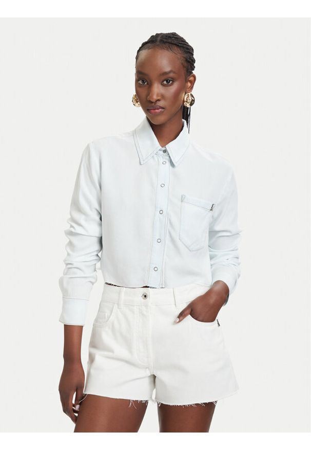 Patrizia Pepe Koszula 2C1665/D9A0-CB20 Niebieski jasny Regular Fit. Kolor: niebieski. Materiał: lyocell