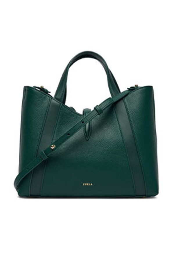 Furla Torebka Goccia Shopper Bag S WB01789 BX3353 KH 4282S Zielony. Kolor: zielony. Materiał: skórzane