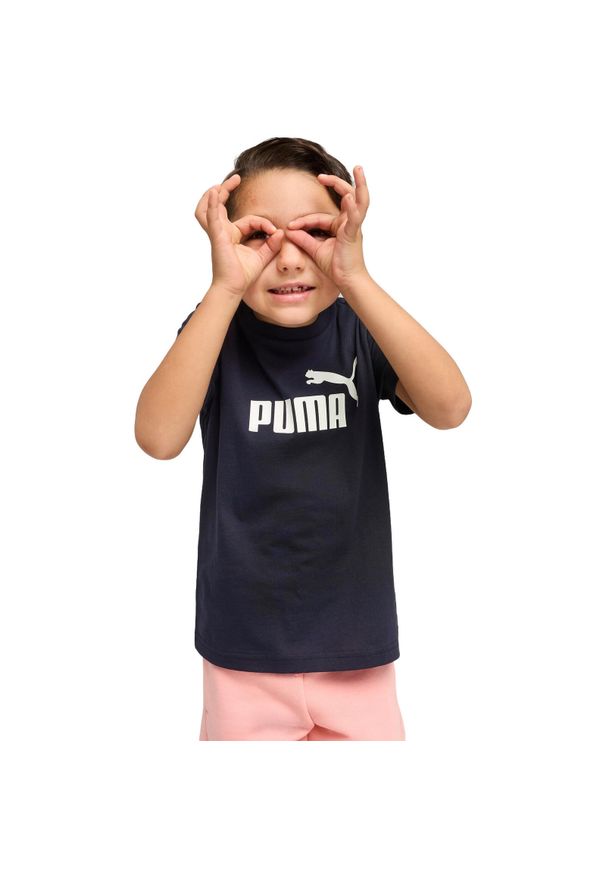 Koszulka dla dzieci Puma Ess No. 1 Logo Tee Ps. Kolor: czarny. Materiał: bawełna, materiał