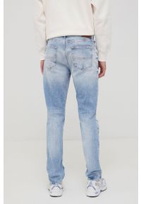 Tommy Jeans jeansy SCANTON BF2112 męskie. Kolor: niebieski