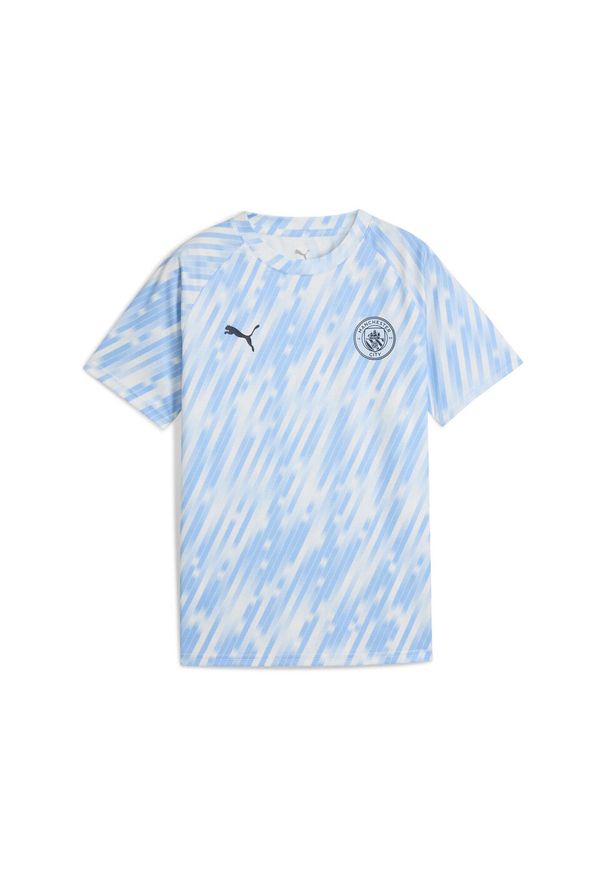 Puma - Młodzieżowa koszulka przedmeczowa Manchester City PUMA Silver Sky Blue. Kolor: niebieski