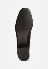 Born2be - Czarne Klasyczne Czółenka na Obcasie ze Skórzaną Wkładką Savira. Okazja: na spotkanie biznesowe. Kolor: czarny. Materiał: skóra. Obcas: na obcasie. Styl: klasyczny. Wysokość obcasa: niski #9